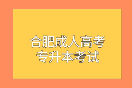 合肥成人高考专升本考试
