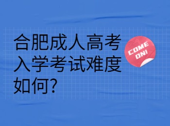 合肥成人高考入学考试难度如何?