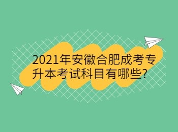 2021年安徽合肥成考专升本考试科目有哪些