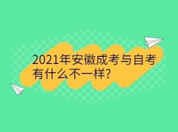 2021年安徽成考与自考有什么不一样