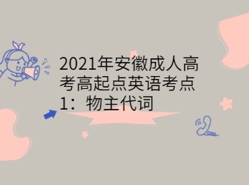 2021年安徽成人高考高起点英语考点1物主代词