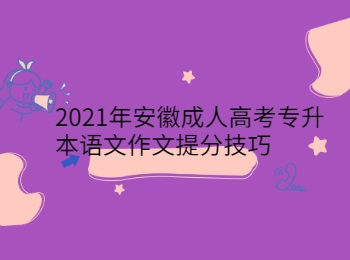 2021年安徽成人高考专升本语文作文提分技巧