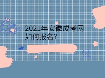 2021年安徽成考网如何报名