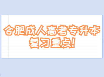 合肥成人高考专升本复习重点