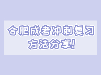 合肥成考冲刺复习方法分享