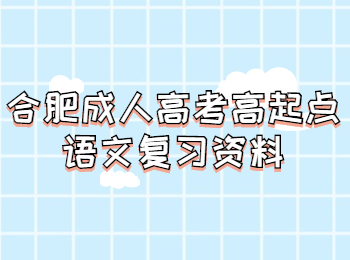 合肥成人高考高起点语文复习资料