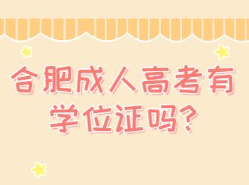 合肥成人高考有学位证吗