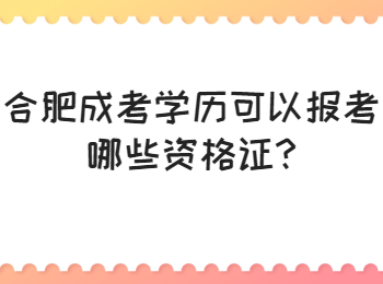 合肥成考学历可以报考哪些资格证