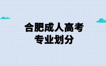 2022年合肥成人高考专业划分