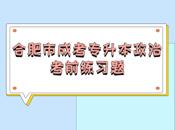 合肥市成考专升本政治考前练习题