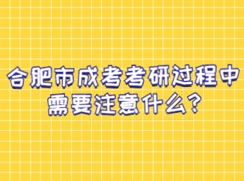 合肥市成考考研过程中需要注意什么