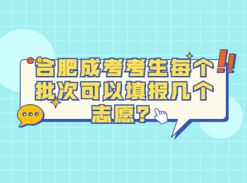 合肥成考考生每个批次可以填报几个志愿？