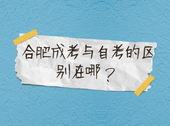 合肥成考与自考的区别在哪？