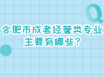 合肥市成考经管类专业主要有哪些