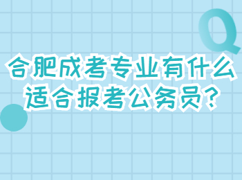 合肥成考专业有什么适合报考公务员