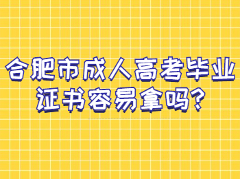 合肥市成人高考毕业证书容易拿吗