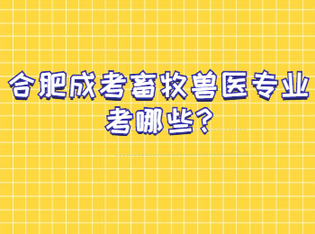 合肥成考畜牧兽医专业考哪些