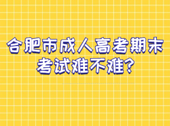 合肥市成人高考期末考试难不难