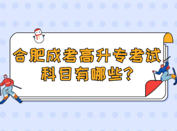 合肥成考高升专考试科目有哪些