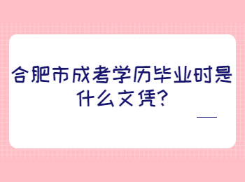合肥市成考学历毕业时是什么文凭