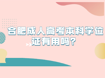 合肥成人高考本科学位证有用吗？