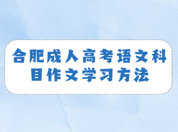 合肥成人高考语文科目作文学习方法