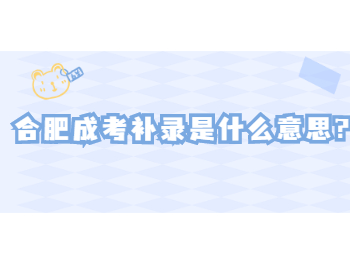 合肥成考补录是什么意思?
