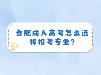 合肥成人高考怎么选择报考专业?