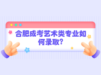 合肥成考艺术类专业如何录取?