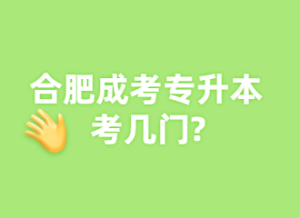 2022合肥成考专升本考几门?