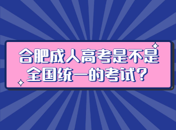 ​合肥成人高考是不是全国统一的考试？