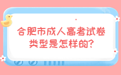 合肥市成人高考试卷类型是怎样的